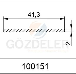 2*41,3 MM SOLİD PVC PROFİL