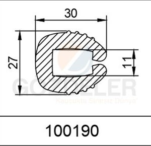 TEKNE KIYILIK LASTİĞİ- 27*30 MM