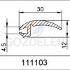 OPEL VECTRA ÖN YAPIŞTIRMA CAM LASTİĞİ - 30 MM