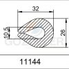 U LASTİĞİ- 26*32 MM