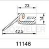 ÖZEL U LASTİĞİ- ETEKLİ- 42,5 MM