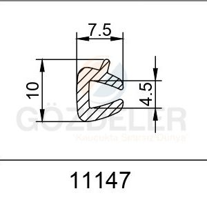 U LASTİĞİ 10*7,5 MM