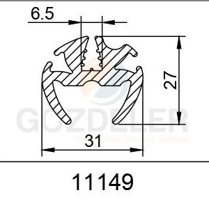 OTOBÜS SABİT CAM LASTİĞİ - 30 MM