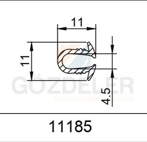 SABİT CAM U LASTİĞİ - 11*11 MM
