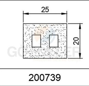 20*25 SÜNGER LAMA PROFİL - DELİKLİ
