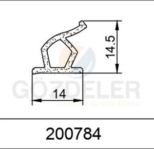 14X14.5 Kapı Sünger- Etekli
