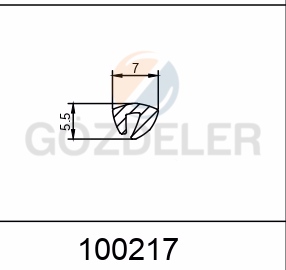 U LASTİK 5,5*7 MM